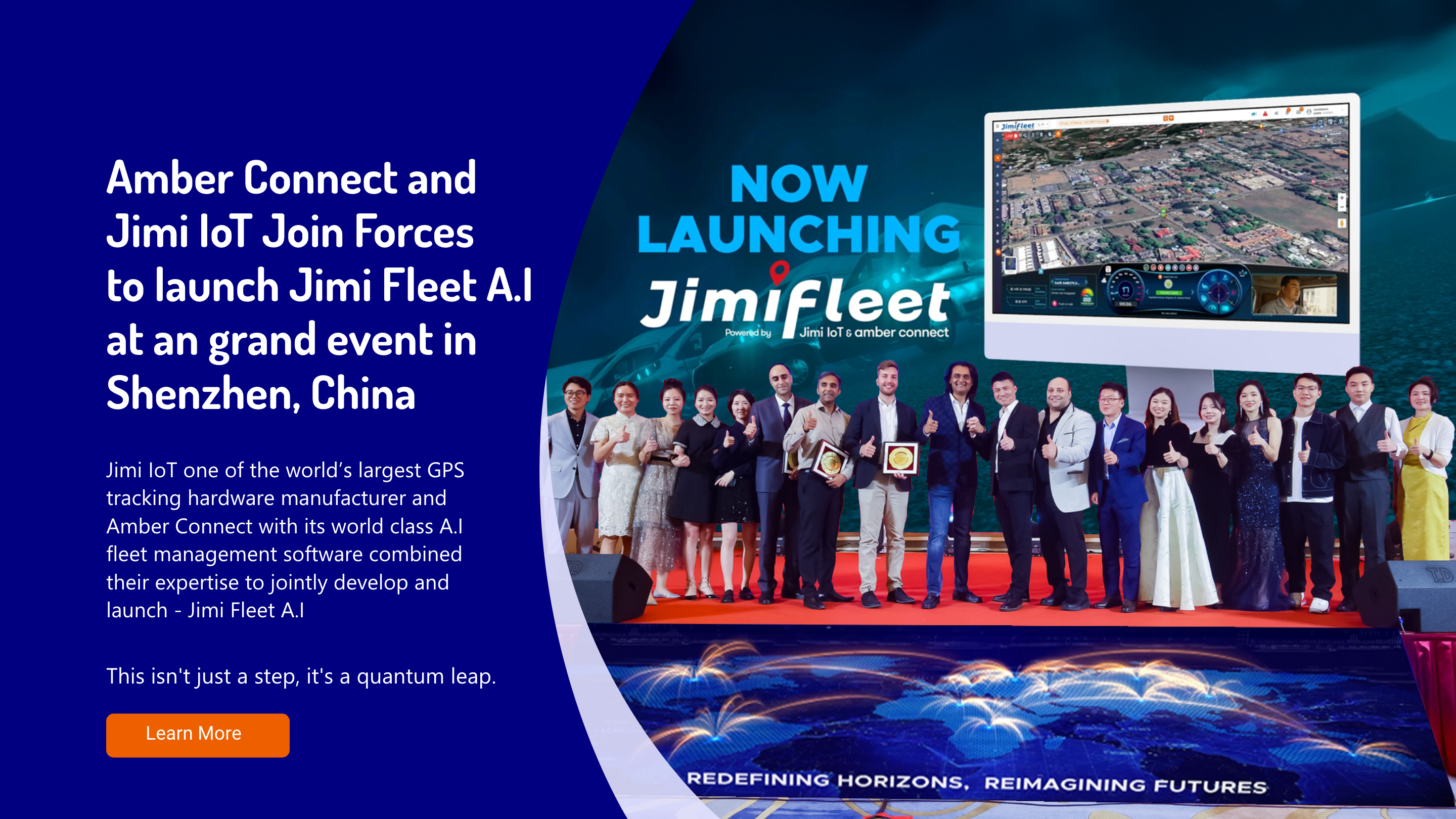 Amber Connect and Jimi IoT Join Forces to launch Jimi Fleet A.I at an grand event in Shenzhen, China