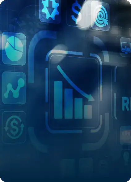 Upward graph representing growth and efficiency in live tracking and monitoring